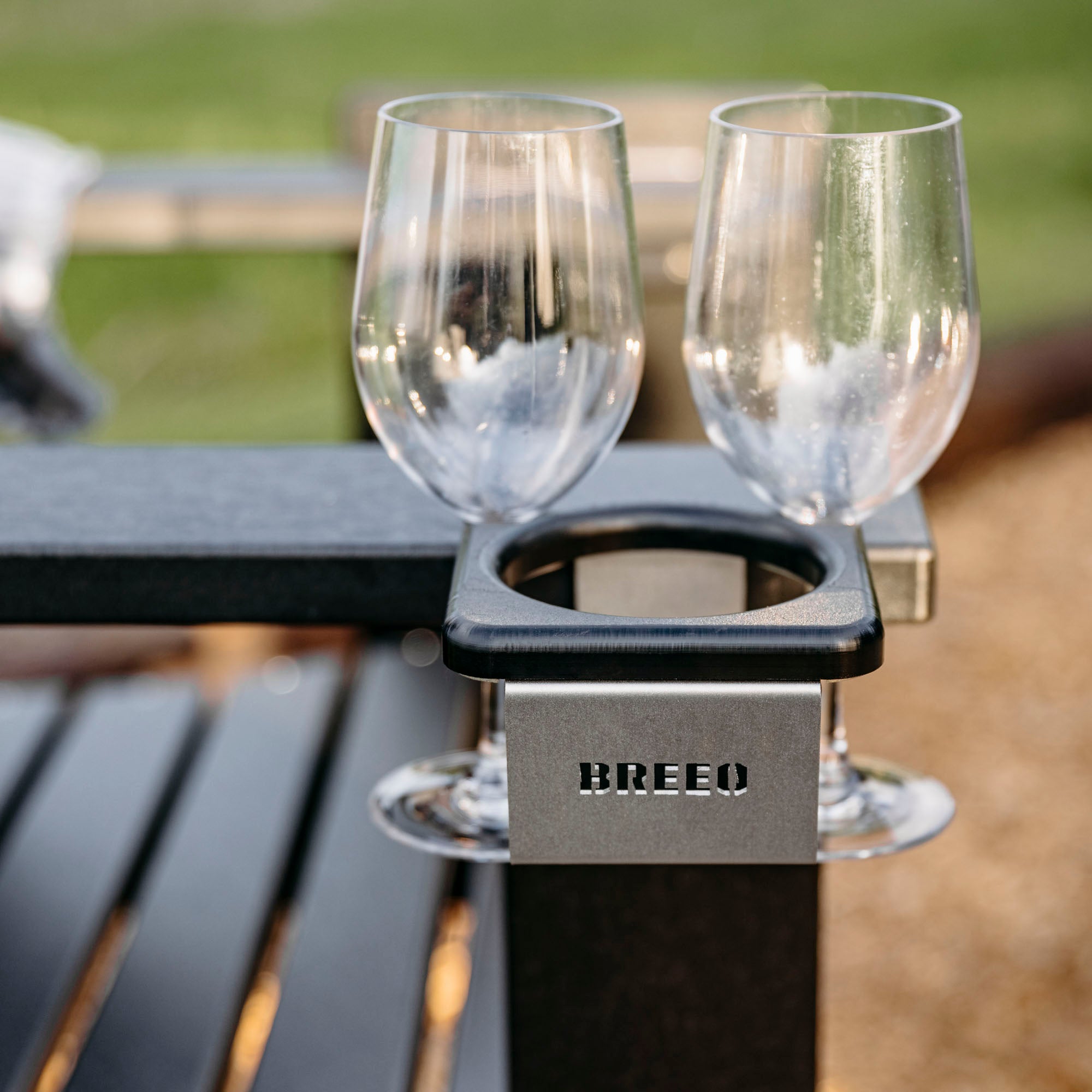 close up of breeo cup holder attachment