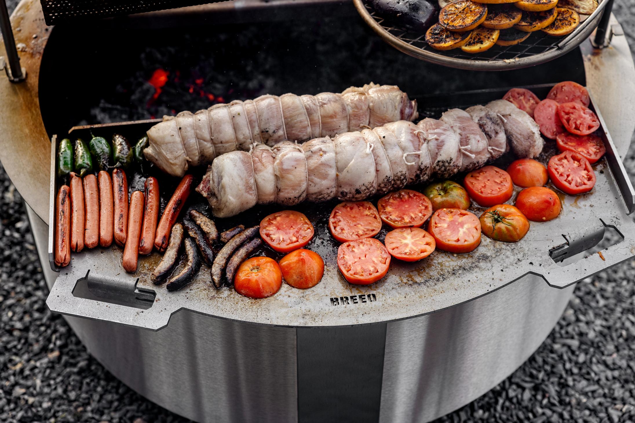 This is an image of the X42 Firepit and Flat Top 42 used for grilling
