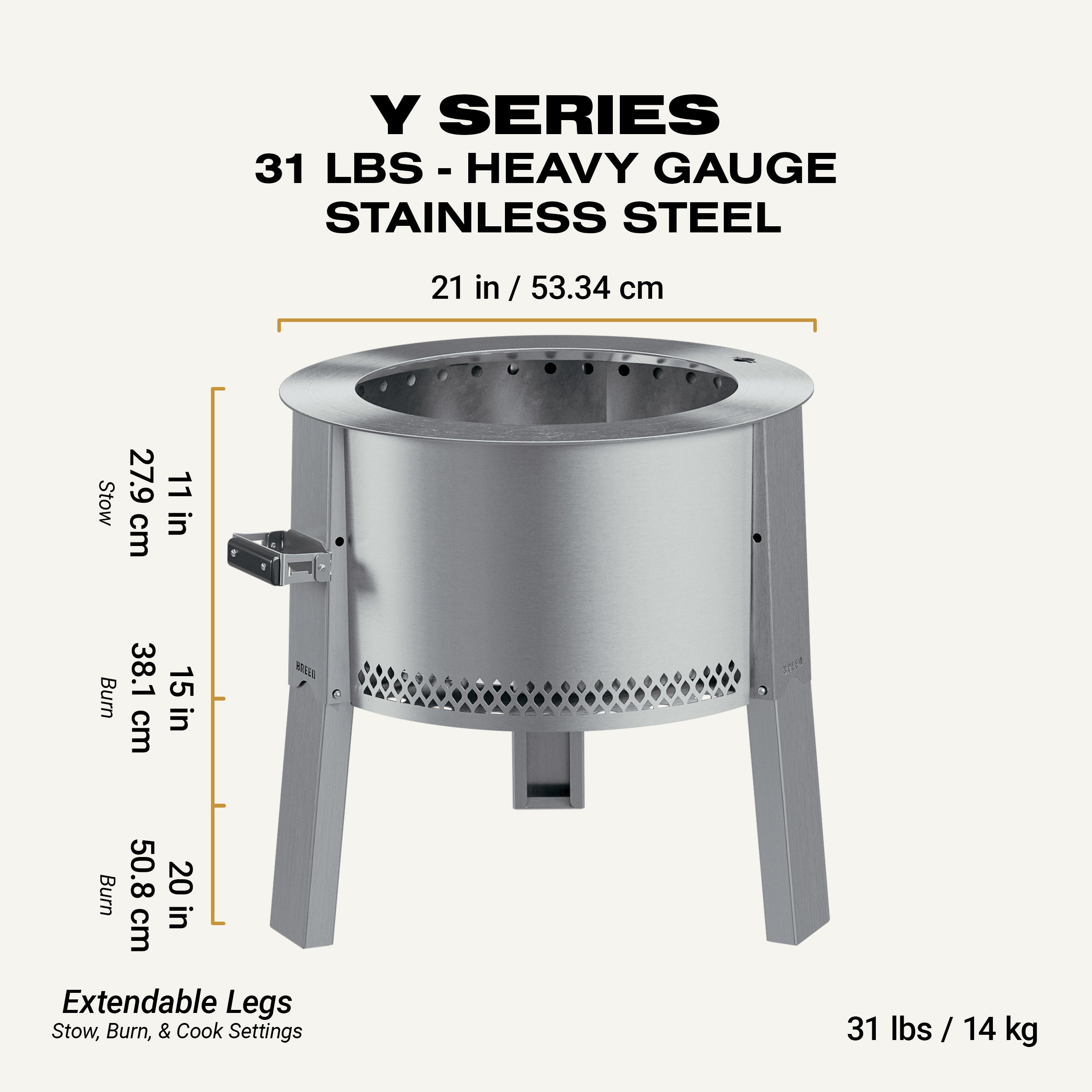 Y Series Portable Smokeless Fire Pit