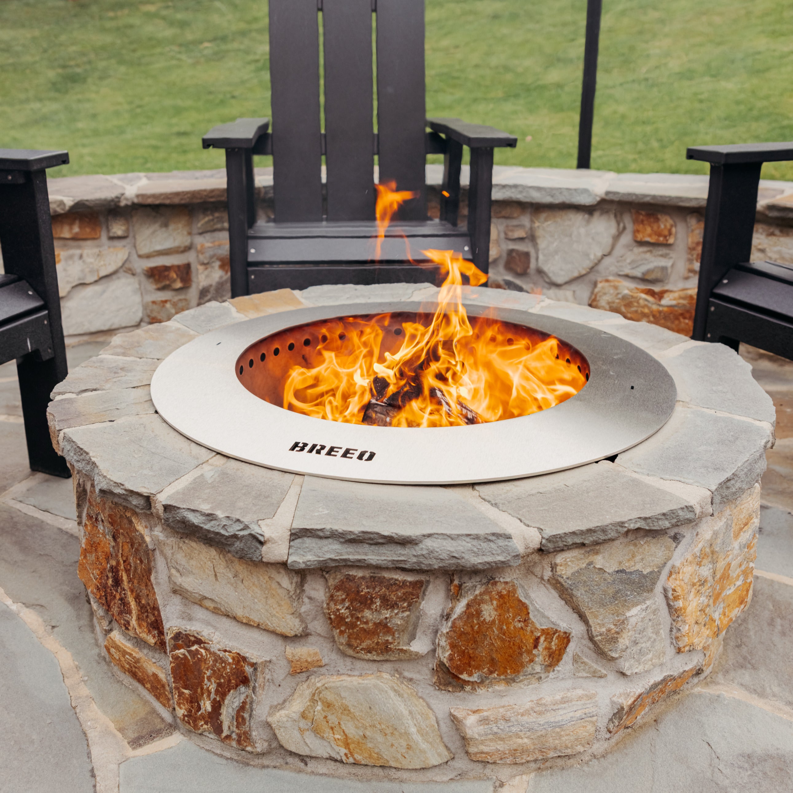 Zentro Stainless Steel Smokeless Fire Pit Insert