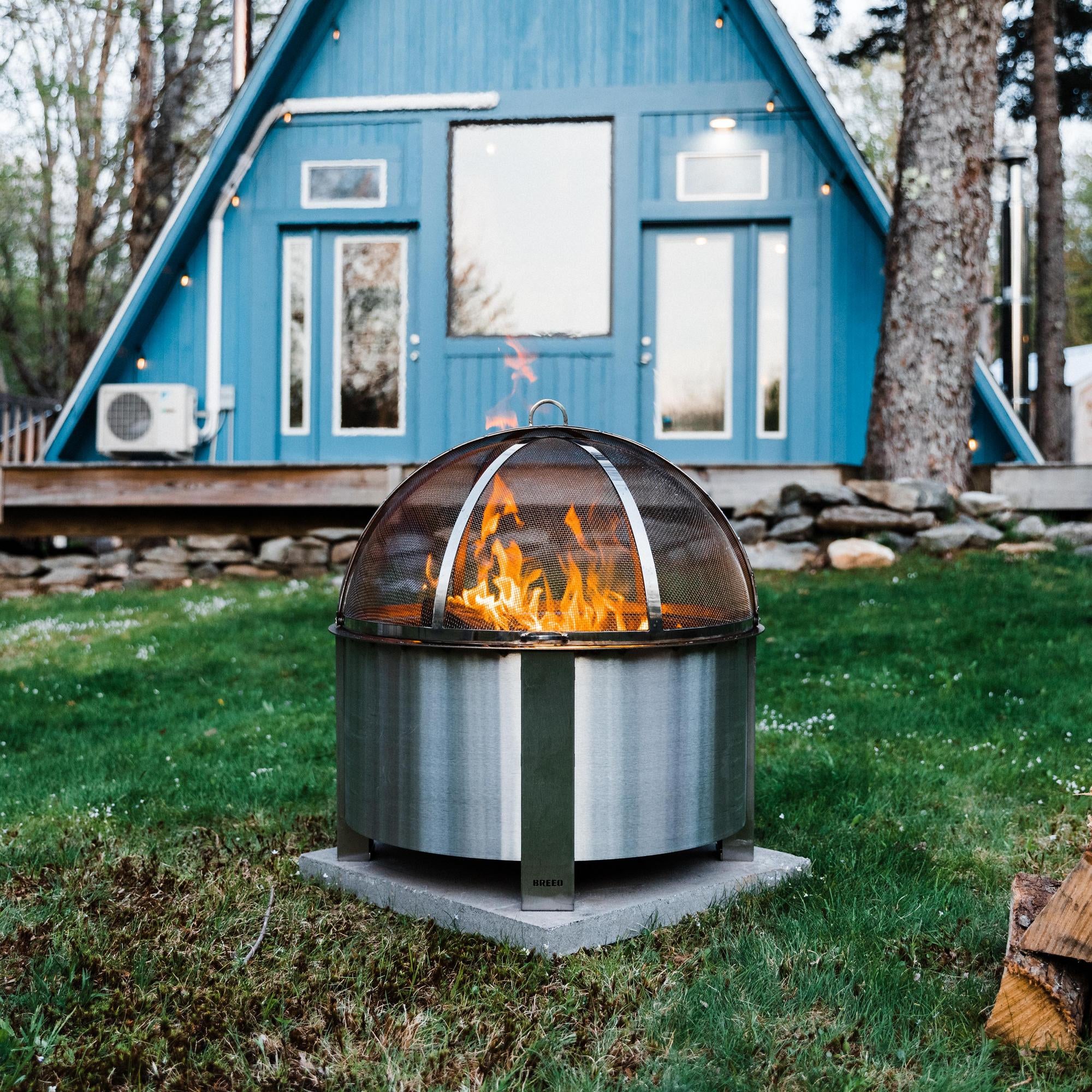 Breeo Spark Screen on an X Series firepit