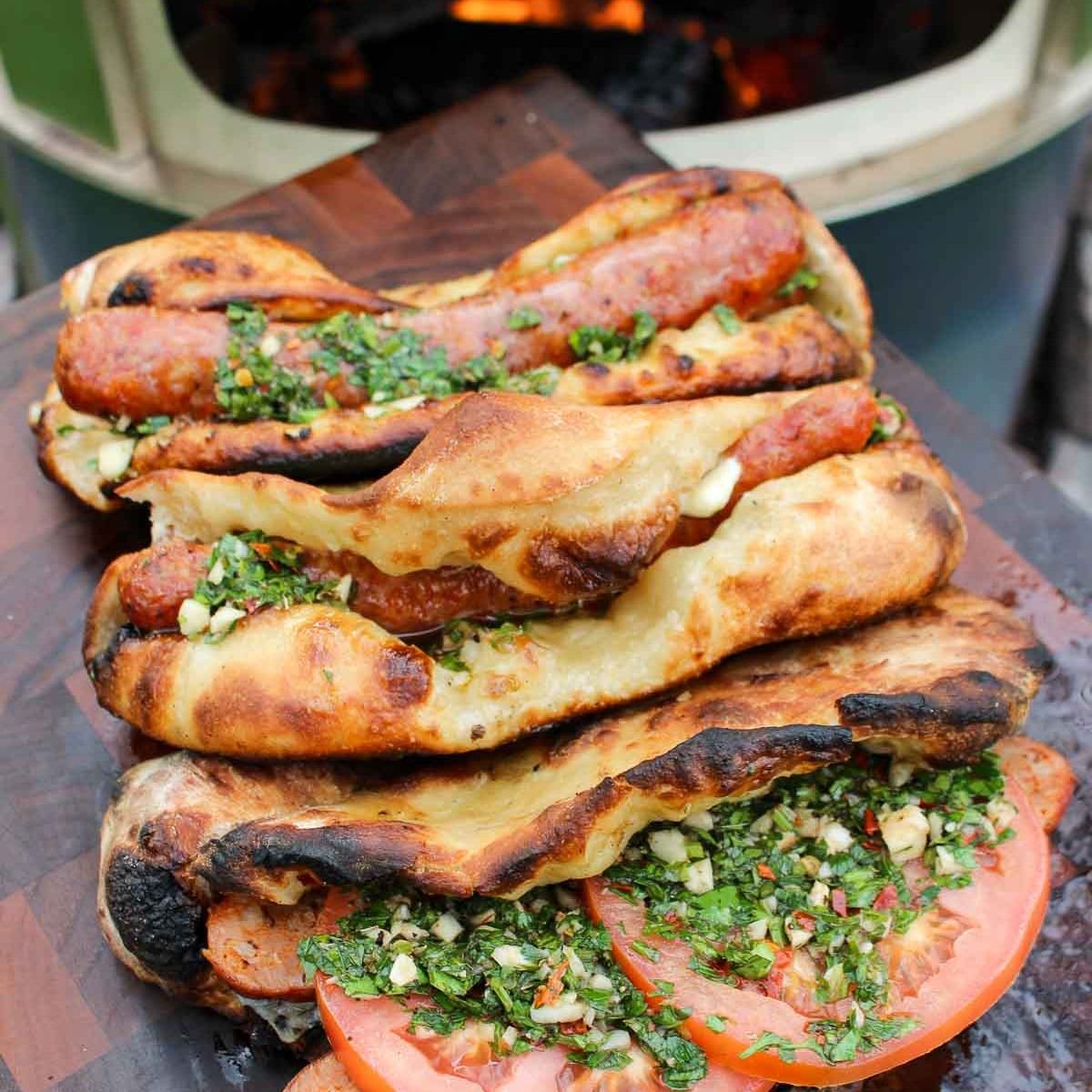An image of the Choripan Pizza Sandwich