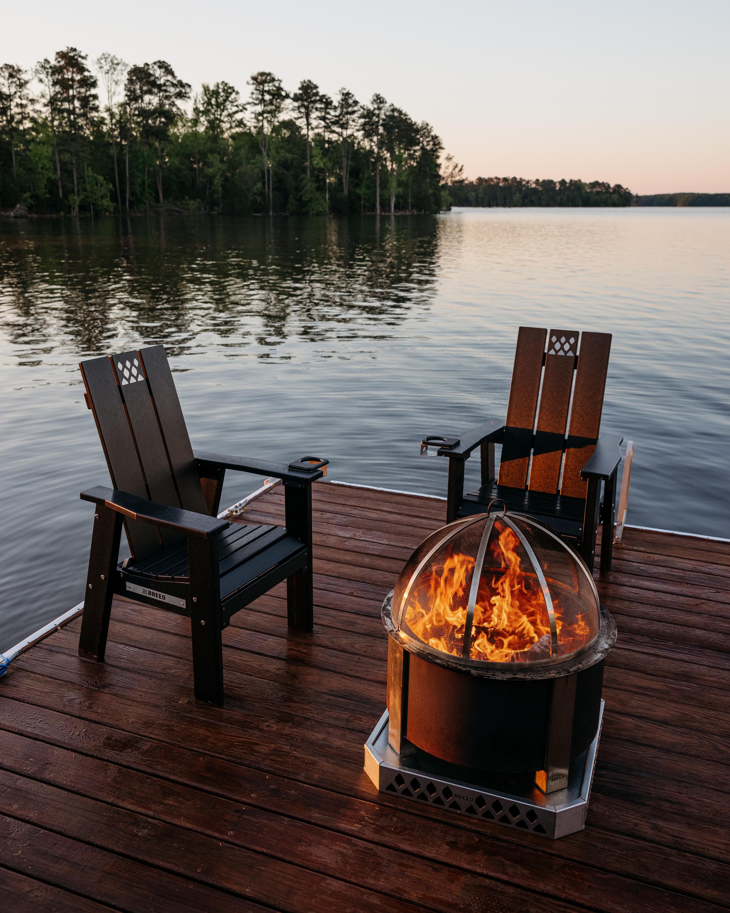 X19 on a dock with Breeo Chairs 