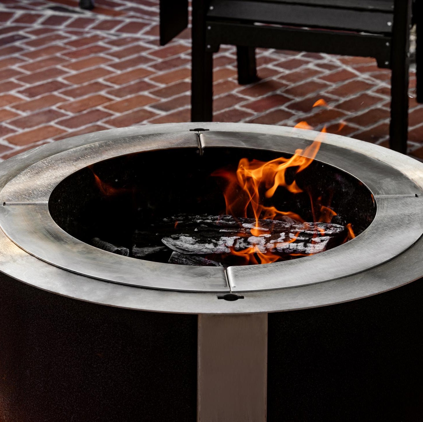 This is an image of the Breeo Pizza Oven Adapter on an X30 firepit