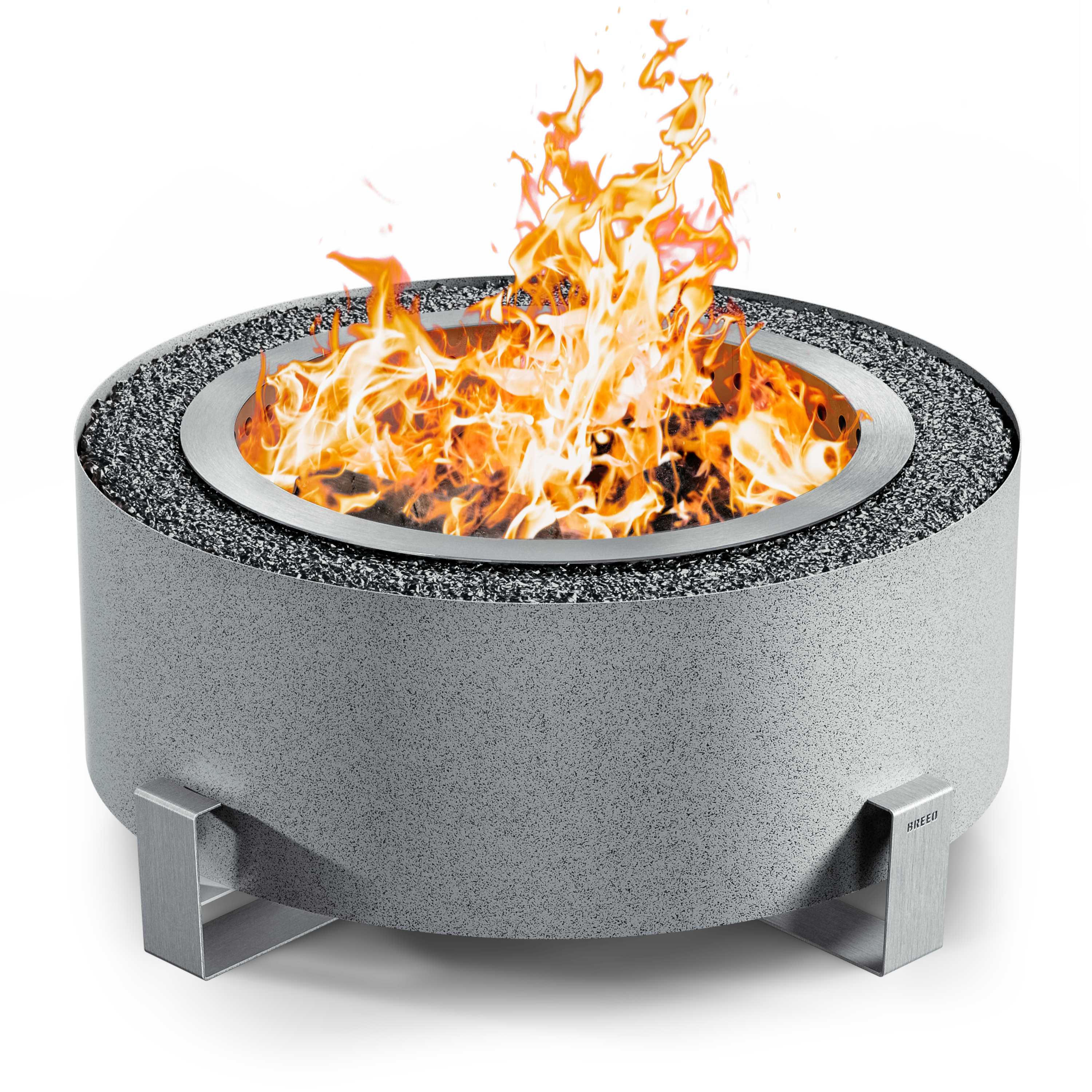 Luxeve Silver Vein Gray Rocks Fire
