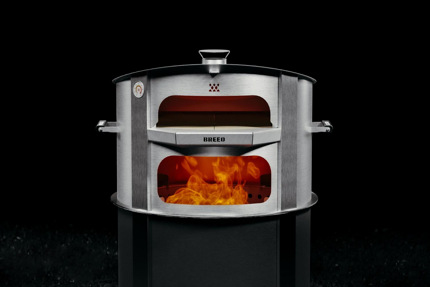This is an image of a Breeo Stainless  Pizza Oven 