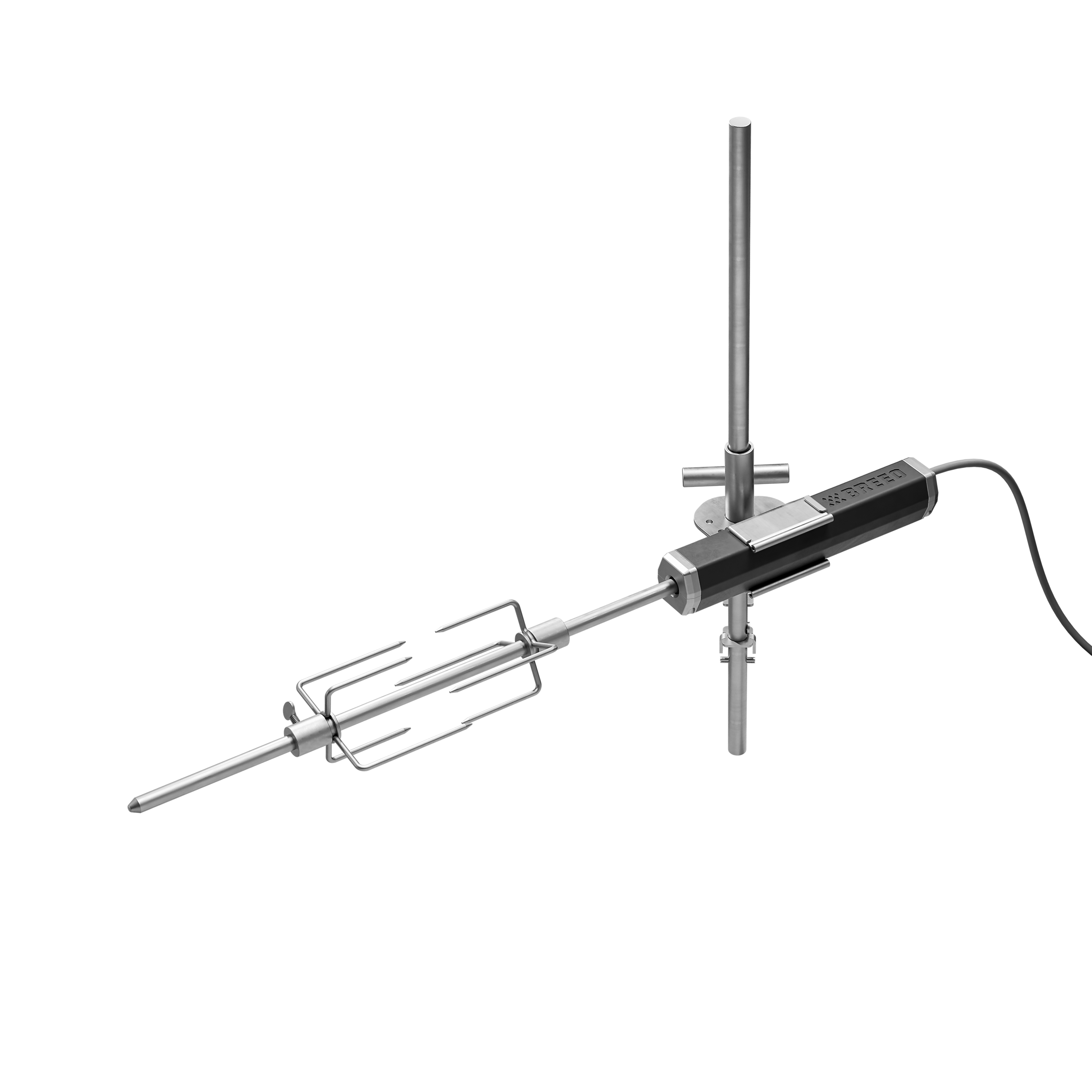 Rotisserie Set with Prongs and Rod
