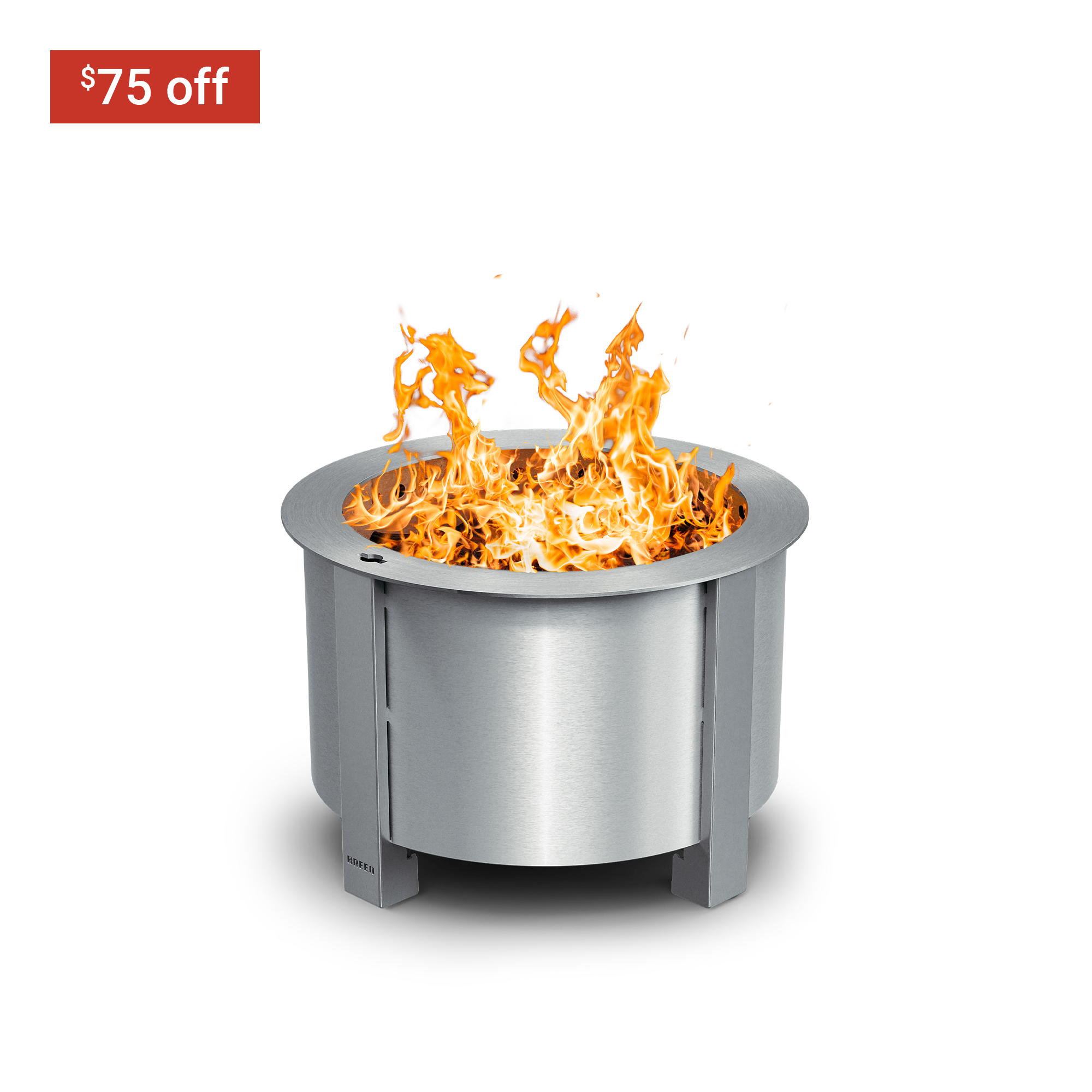 X Series 19 Fire Pit Stainless Fire wShadow 75 off
