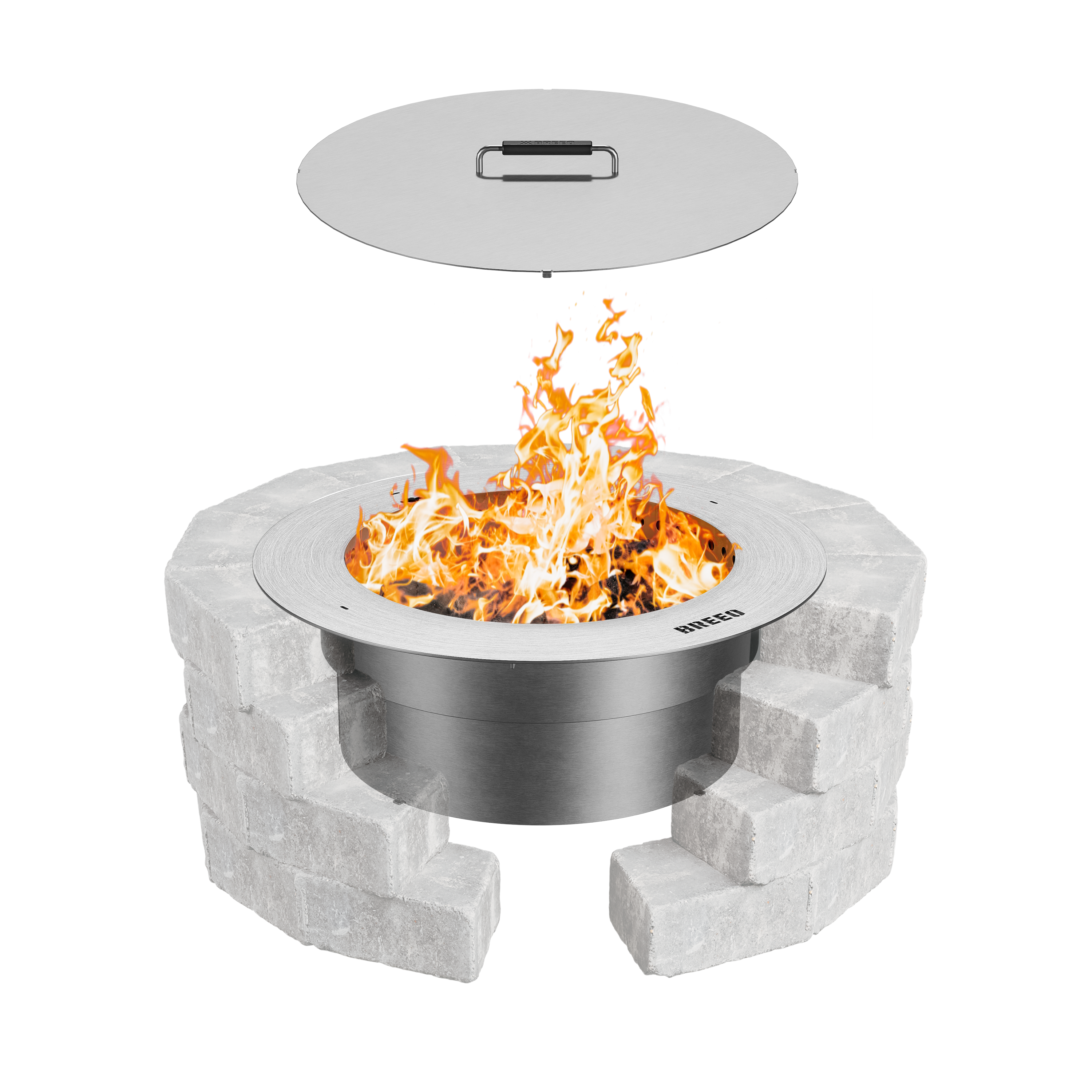 Zentro Stainless Steel Smokeless Fire Pit Insert